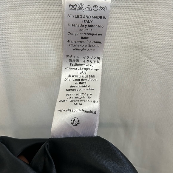 Italian Made Elisabetta Franchi Black Dress Luxury Collection Size 44 - Picture 6 of 10